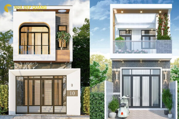 mẫu nhà ống 2 tầng đẹp 2024