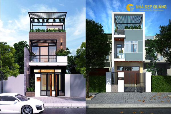 mẫu nhà phố 2 tầng đẹp
