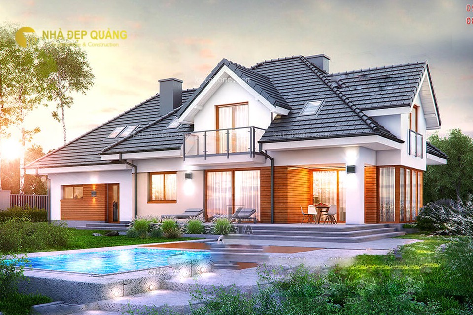 nhà vườn cấp 4 mái thái