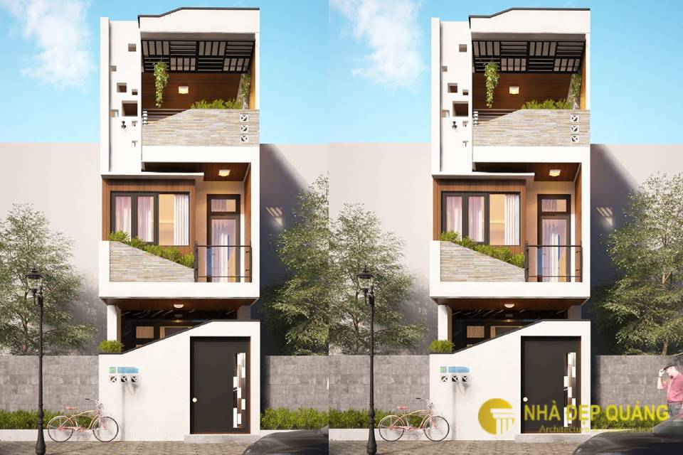 Mẫu mặt tiền nhà phố 6m 3 tầng đẹp, độc đáo và cuốn hút