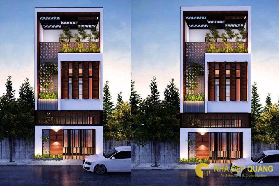 Mẫu mặt tiền nhà phố 6m 3 tầng hiện đại