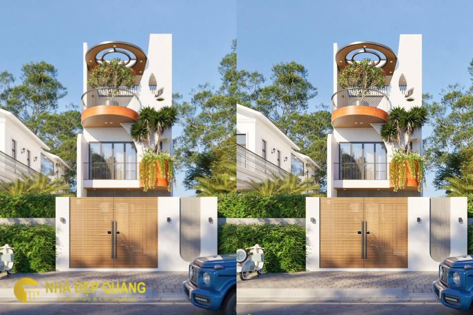 Mẫu mặt tiền nhà phố 6m 3 tầng dài 25m 