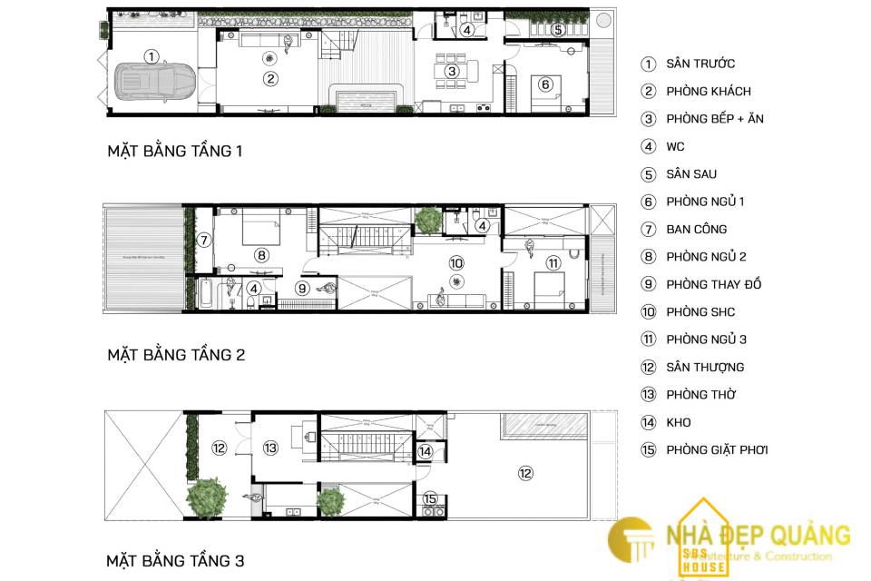 Mẫu mặt tiền nhà 6m 3 tầng nổi bật với đường cong