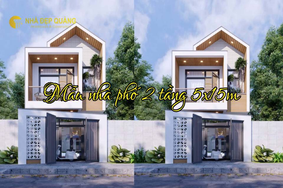mẫu nhà phố 2 tầng 5x15