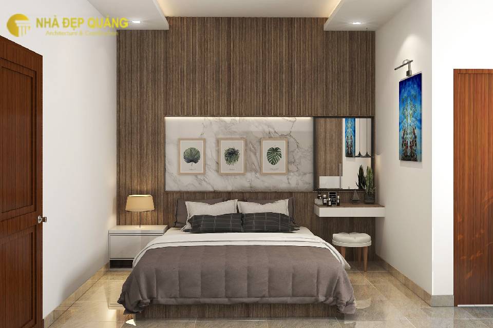 Thiết kế phòng ngủ thoải mái cho mẫu nhà phố 2 tầng 5x15m