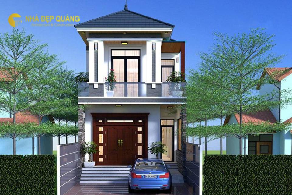 Mẫu nhà phố 2 tầng 5x15m mái Nhật tinh tế