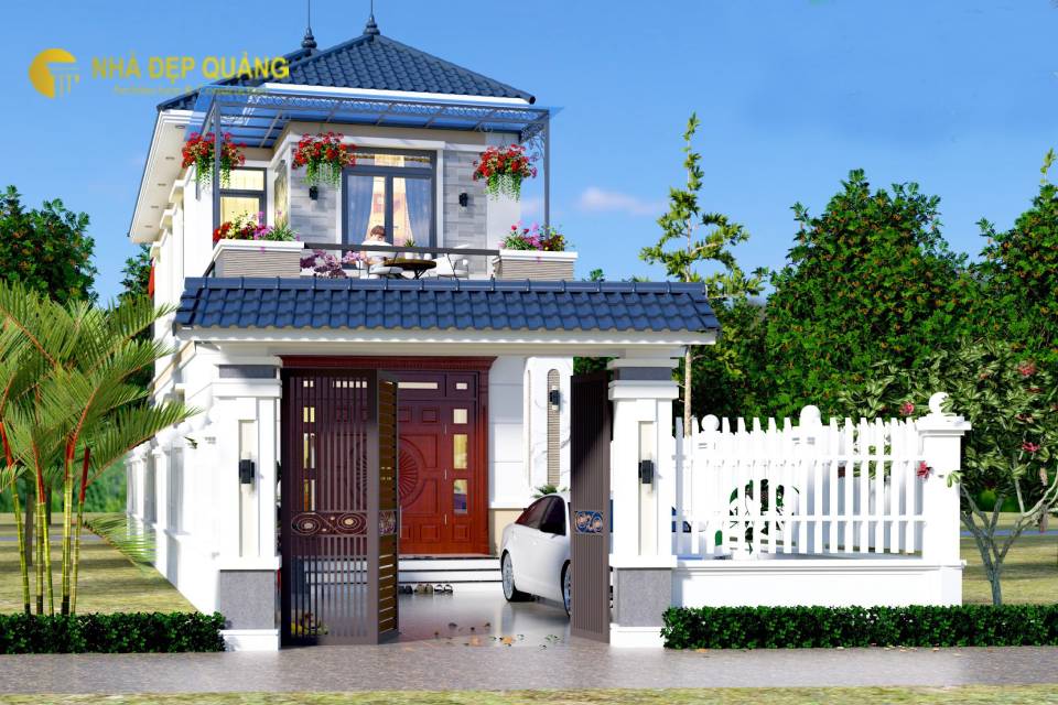 Mẫu nhà phố 2 tầng 5x15m mái Nhật tinh tế