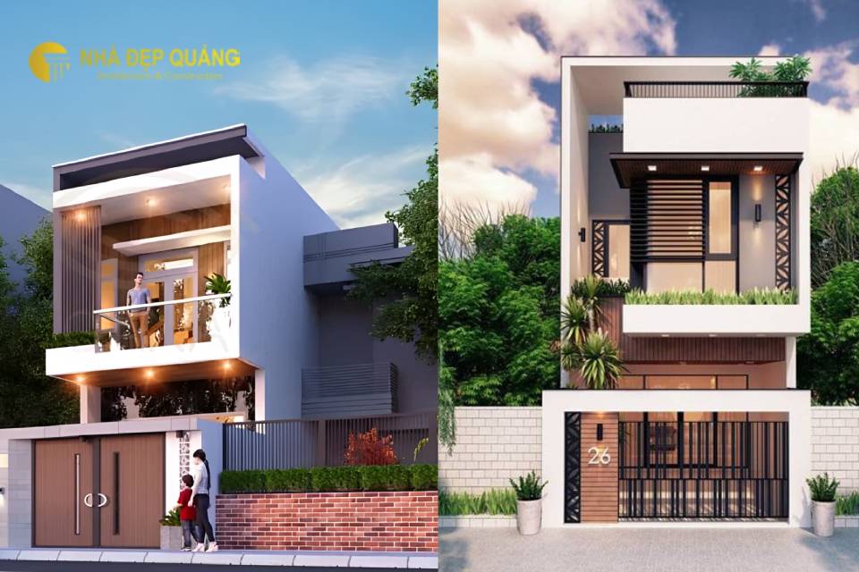 Mẫu nhà phố 2 tầng 5x15m với 2 phòng ngủ tiện lợi