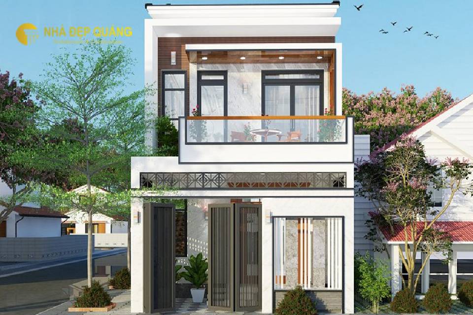 Mẫu nhà phố 2 tầng 5x15m có 3 phòng ngủ rộng rãi