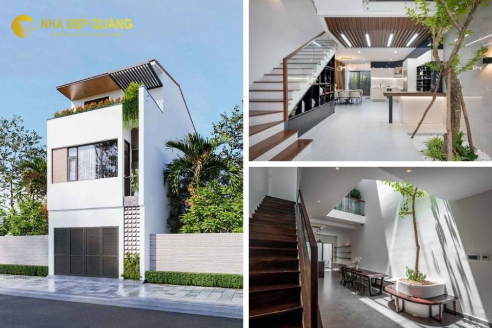 Mẫu nhà ống 5x15m 2 tầng 3 phòng ngủ có giếng trời