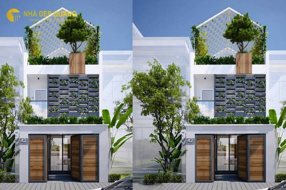Mẫu nhà ống 5x15m 2 tầng 3 phòng ngủ có giếng trời