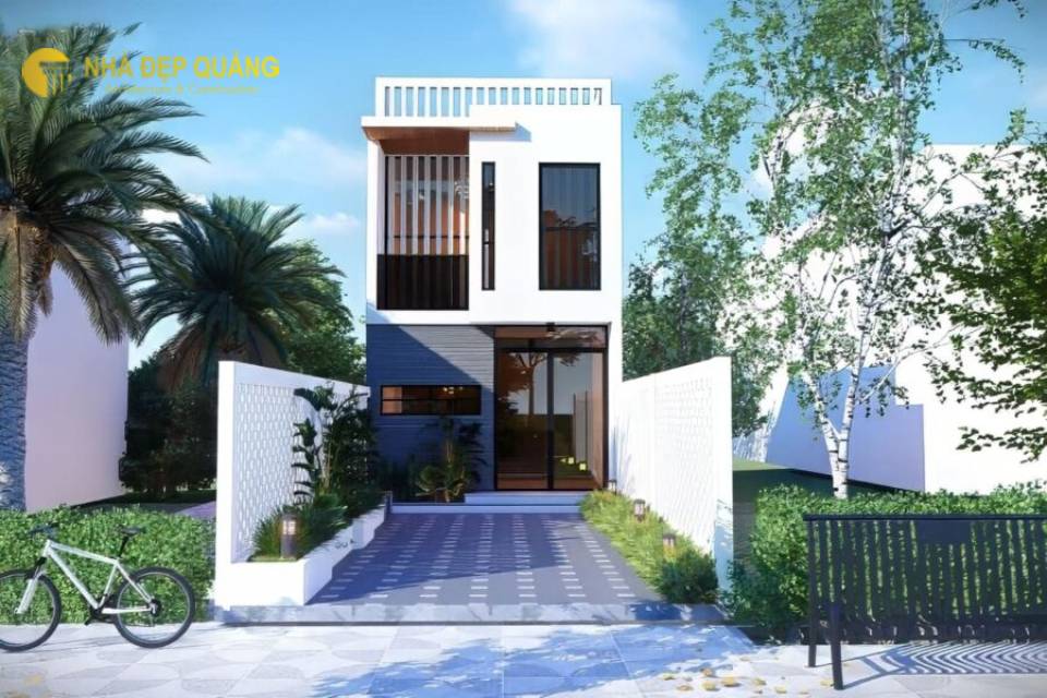 Mẫu nhà phố 2 tầng 5x15 với không gian xanh thân thiện