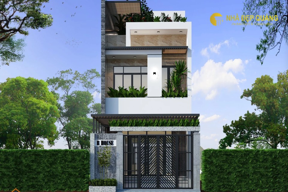 Mẫu nhà 2 tầng 1 tum nhỏ gọn sẽ đáp ứng tốt nhu cầu sinh hoạt hàng ngày, mang lại sự tiện nghi và thoải mái cho cuộc sống