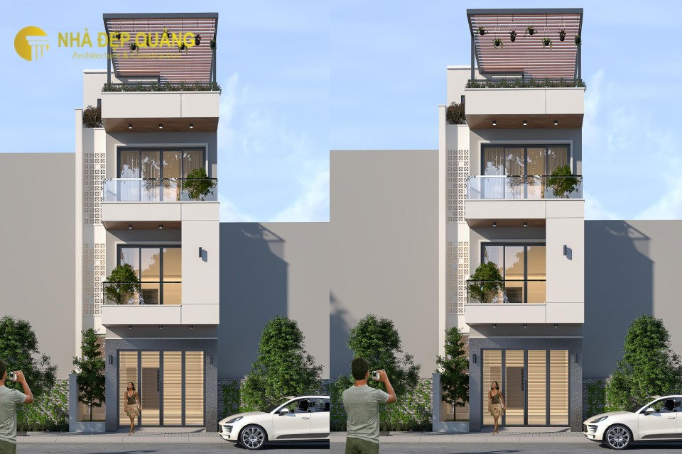 Nhà phố 3 tầng 1 tum đẹp