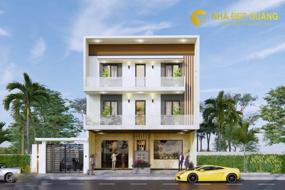Nhà phố 3 tầng mái bằng