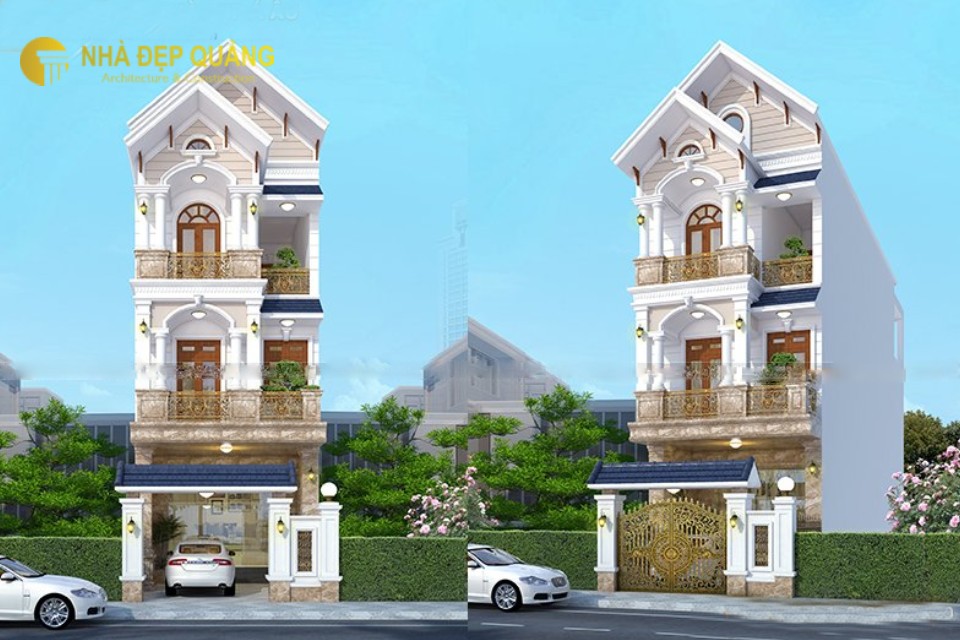 Mẫu nhà phố 3 tầng mái thái