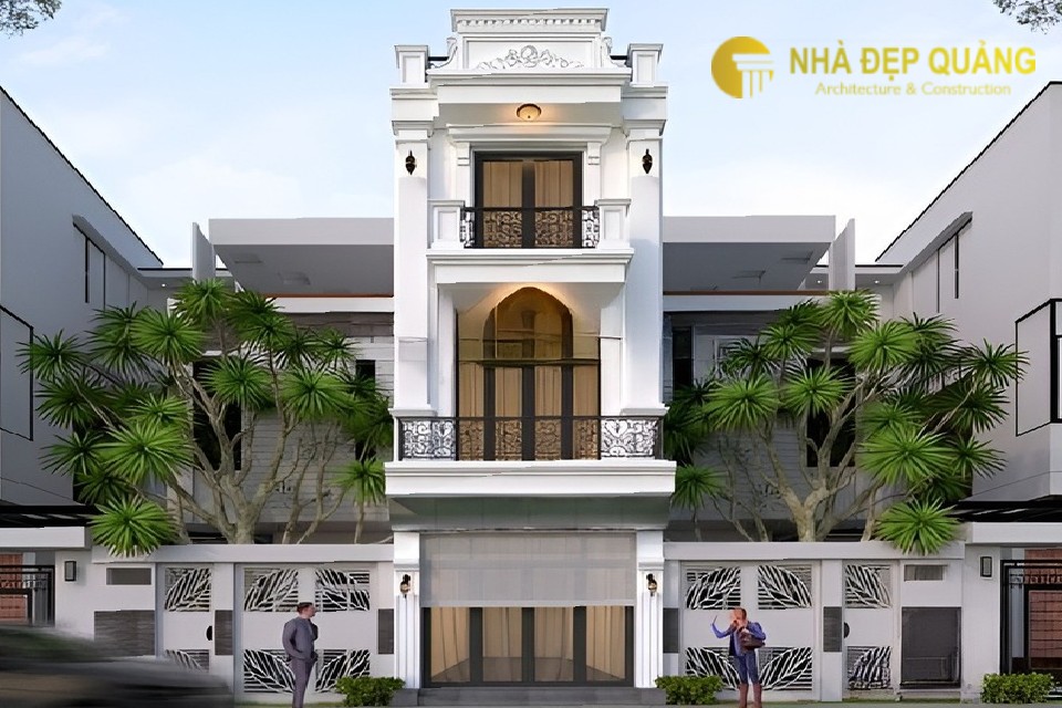 Nhà phố 3 tầng theo phong cách tân cổ điển
