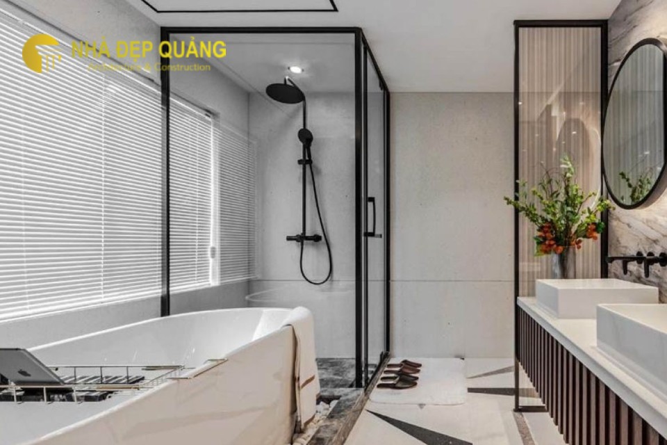 Nội thất WC nhà phố tân cổ điển 2 tầng