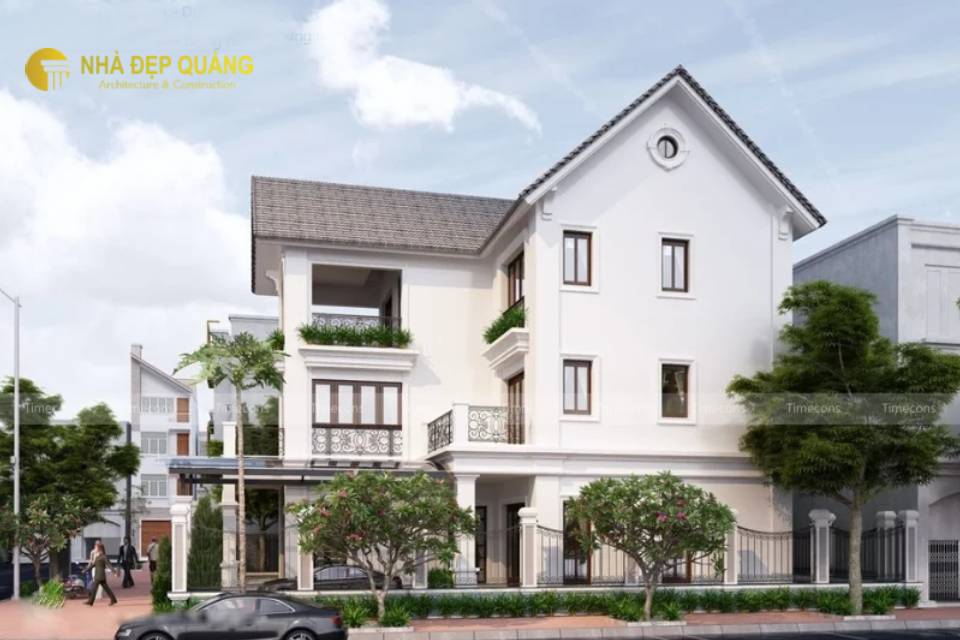 Mẫu nhà 3 tầng tân cổ điển kích thước 5x20m