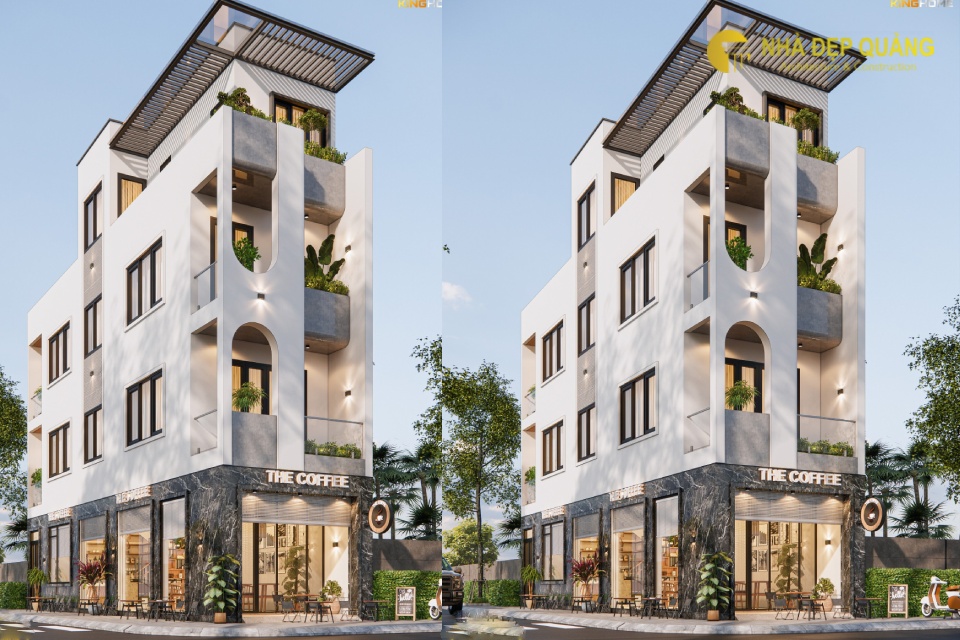 Mẫu nhà phố 2 mặt tiền 4 tầng