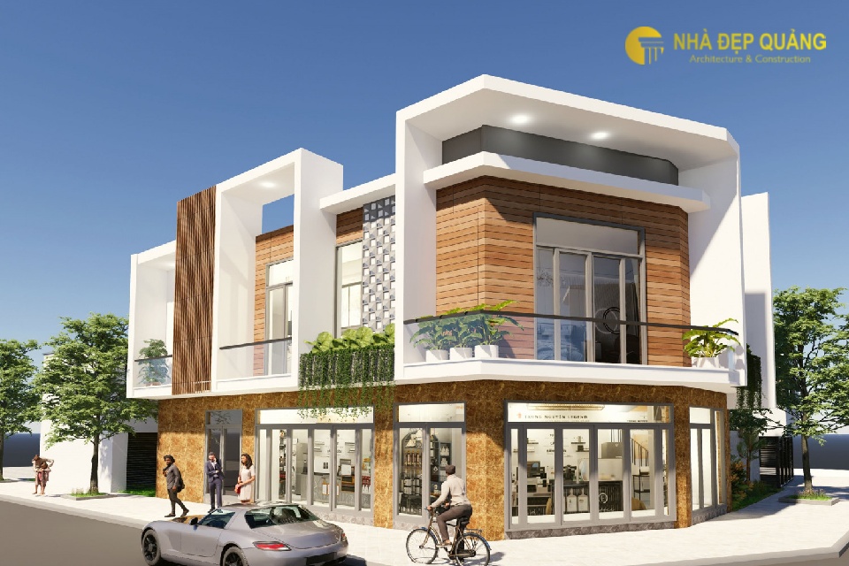 Thiết kế nhà phố 2 mặt tiền cần đảm bảo tính thẩm mỹ giữa kiến trúc và nội thất