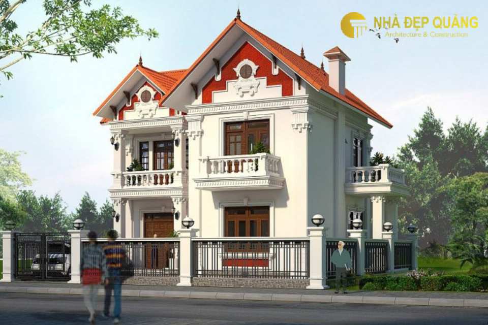 Mẫu biệt thự phố 2 tầng mái thái 5x20m