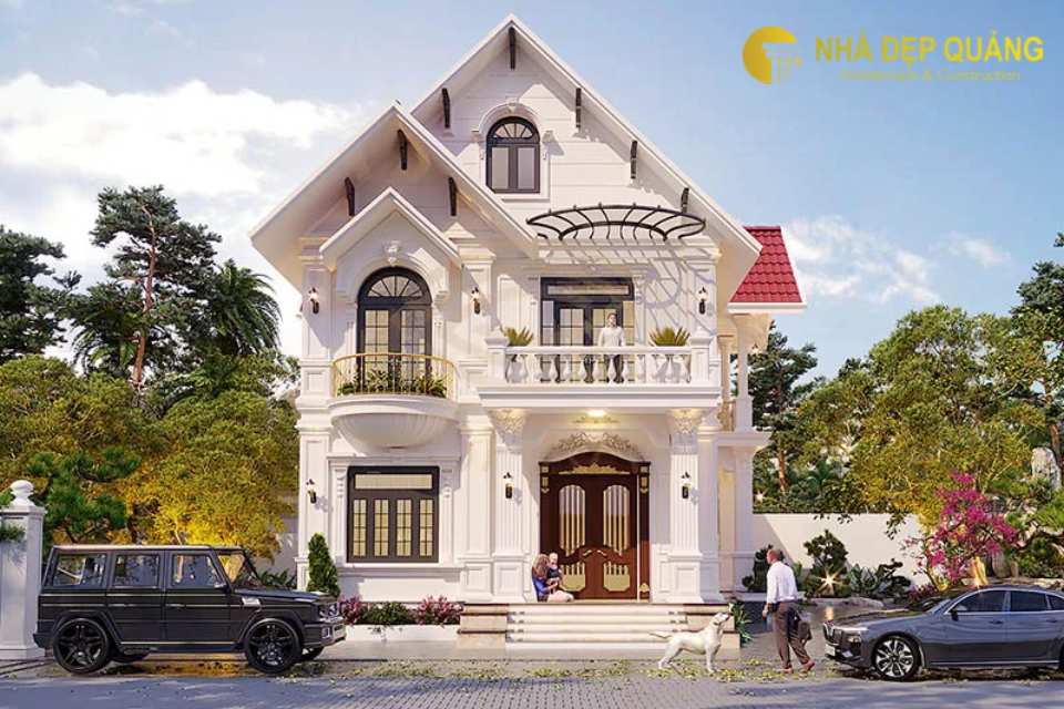 Mẫu biệt thự phố 2 tầng mái thái 5x20m