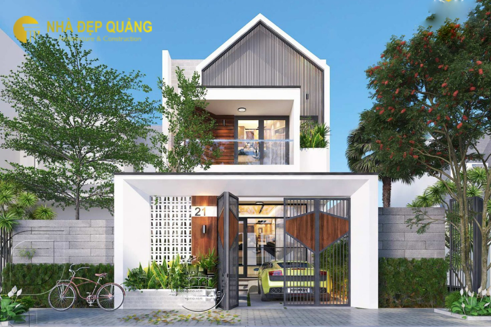 Nhà phố 2 tầng mái Thái 5x20m thường bị hạn chế về mặt tiền