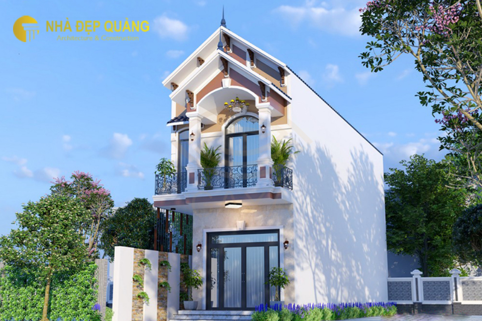 Mẫu nhà phố 2 tầng mái thái 5x20m hiện đại