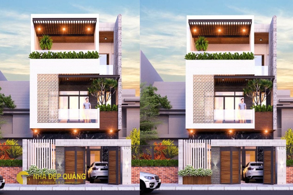 Nhà phố 6x20m đẹp với thiết kế 3 phòng ngủ tiện nghi