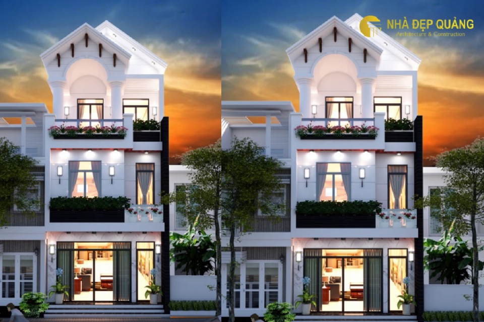 Nhà phố 6x20m đẹp với thiết kế 3 phòng ngủ tiện nghi