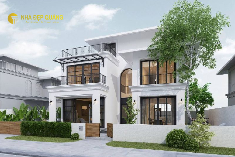 Mẫu nhà phố 2 tầng phong cách hiện đại